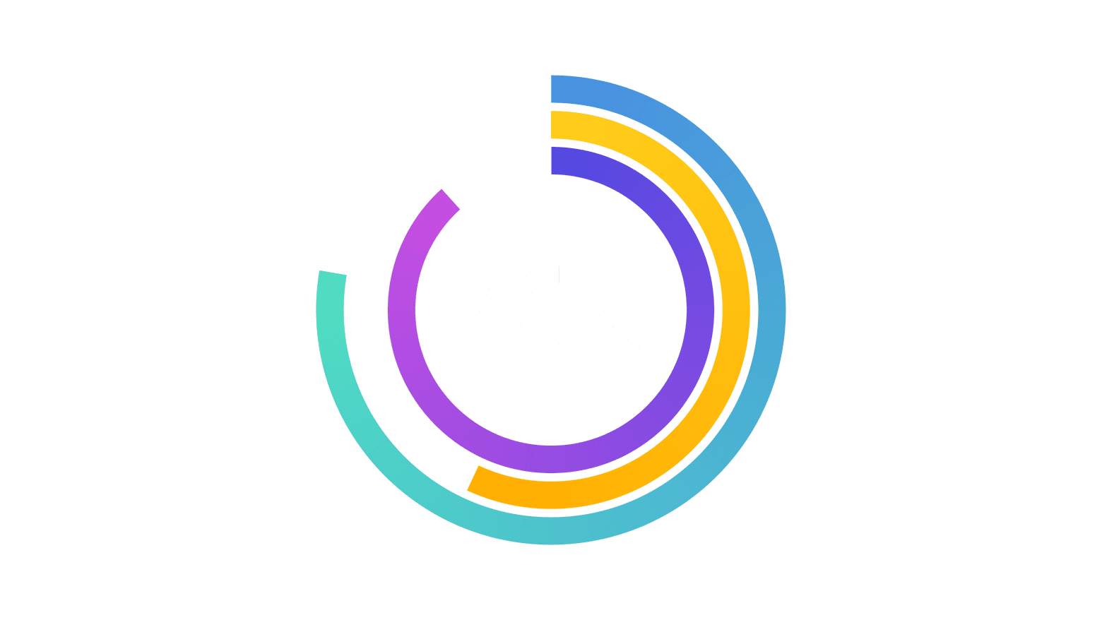 Circular graph showing progress.(Abstracted visualization)